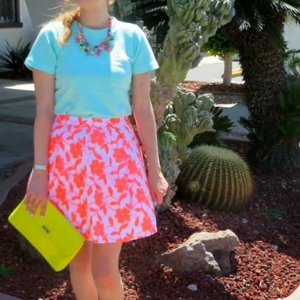 J Crew Collection Neon Embroidered Floral Skirt NWT - Picture 11 of 11